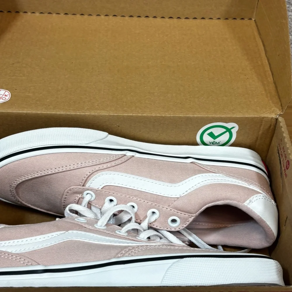 Vans Brooklyn LS Sepia Rose Canvas‎ Women's Low Top Sneakers Sz 6.5 Pink
